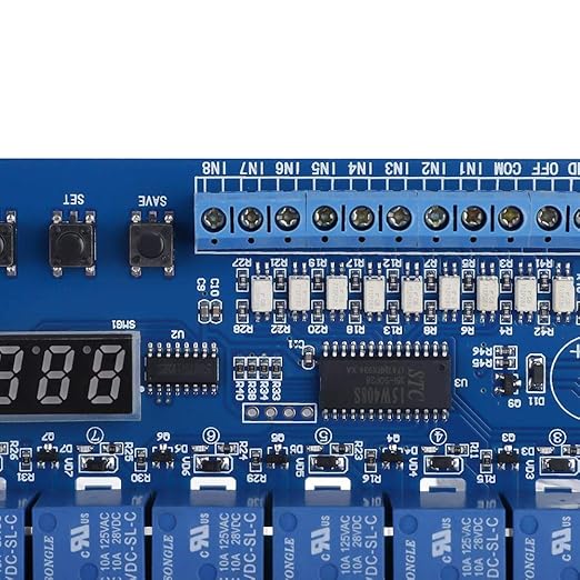 Multifunction Relay, 8-36V 8-Channel Multifunction Time Delay Relay Interface Board Module Optocoupler LED