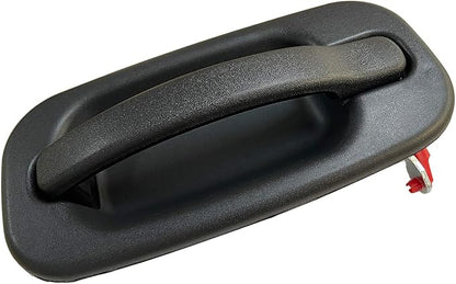 NPAUTO Exterior Front Passenger Side Door Handle Compatible with 1999 2000 2001 2002 2003 2004 2005 2006 2007 Silverado GMC Sierra Tahoe Yukon XL Avalanche 1500 2500 HD, Black, No Keyhole
