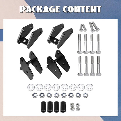 KUAFU 3" Front and Rear Suspension ATV UTV Lift Kit Steel Compatible With 2013-2021 Fullsize Polaris Ranger 570 Fullsize 570 XP 900 XP 900 XP 900 CREWXP 10001000 Diesel 1000 Diesel CREW