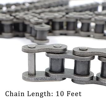 findmall 80H Heavy Duty Roller Chain 10 Feet with 1 Connecting Links, 120 Links, Carbon Steel