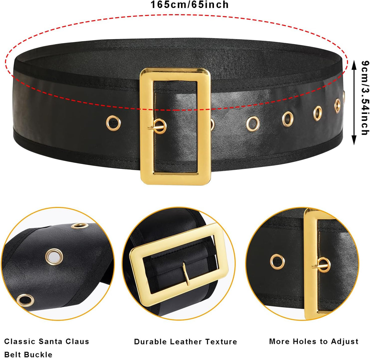 Dxhycc Christmas Santa Claus Belt for Adults - Men Women Pirate Belt for Cosplay Party Costume