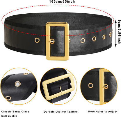 Dxhycc Christmas Santa Claus Belt for Adults - Men Women Pirate Belt for Cosplay Party Costume