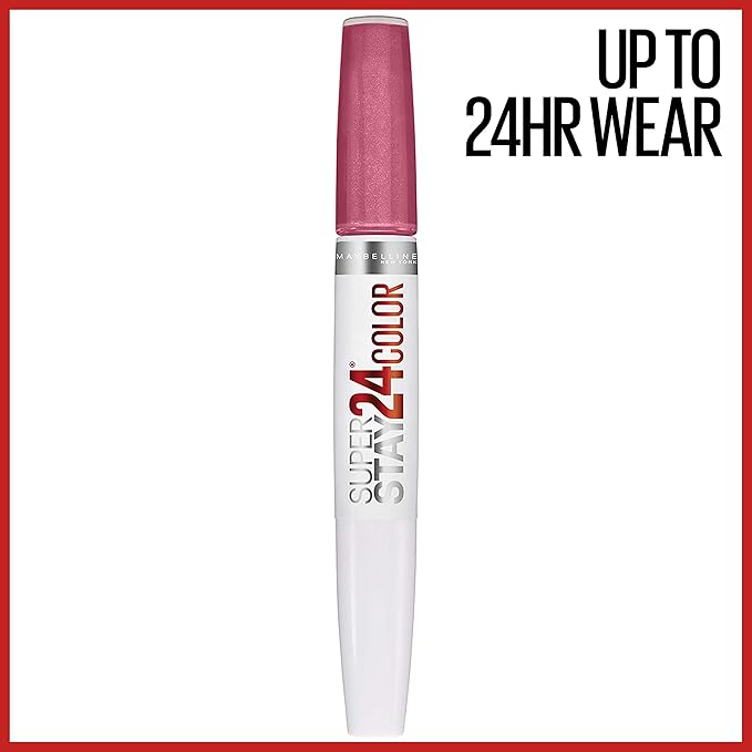 MAYBELLINE Super Stay 24 2-Step Liquid Lipstick, Timeless Rose & Very Cranberry Shades