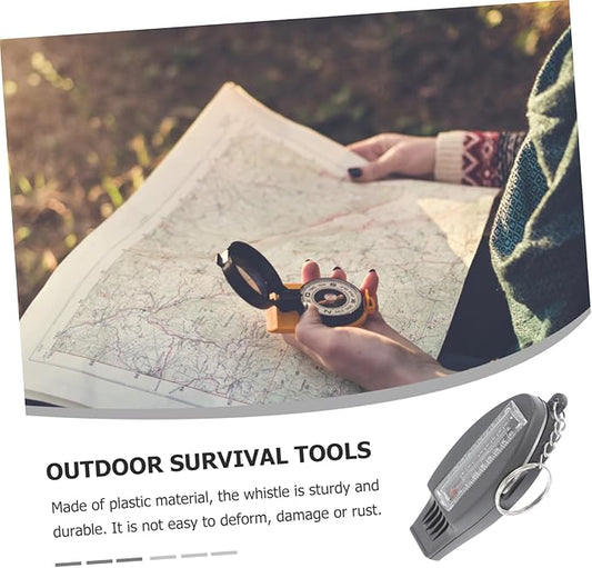 Yardwe Whistle Compass Map Reading Compass Hiking Whistle Compass Whistle Safety Whistle Mini Compass Camping Whistle Backpack Keychain Whistle Keychain Survive Plastic Travel Pocket