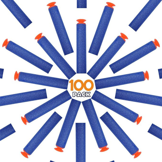 Refill Darts Universal Suction Dart Foam Bullet 100-Dart Refill Pack for Nerf N-Strike Elite Series Blasters Toy Gun