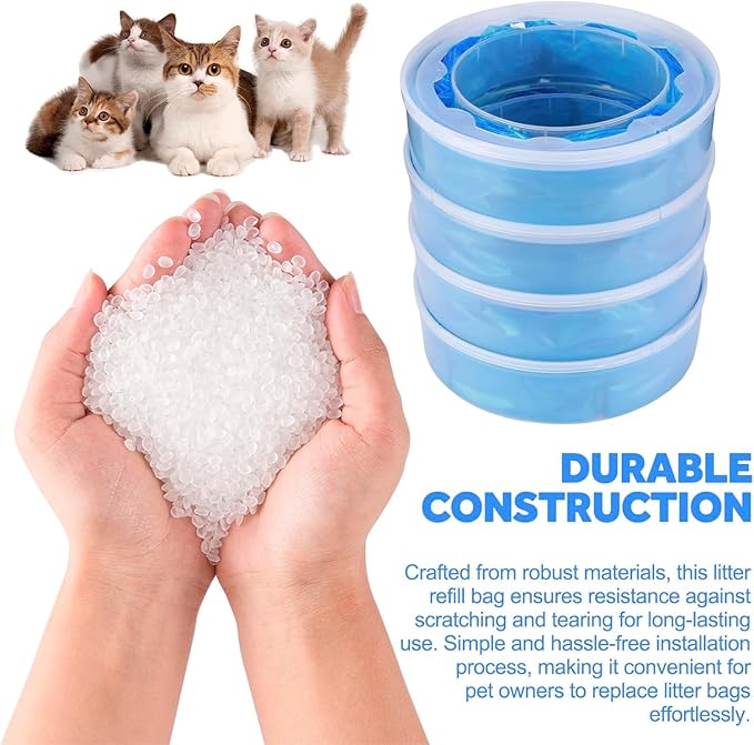 Diaper Pail Refills for Genie, Holds Up to 1120Counts Diaper Pail Refills Bags, Baby Diaper Pail Refills Compatible with Diaper Genie PailsElite and Complete Pail