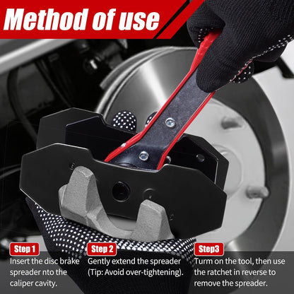 Brake Tools, Brake Caliper Compression Tool, Brake Caliper Tool, Caliper Piston Compressor Tool, Car Disc Brake Repair (Large Size red) (Wrench and small, 4" plates only. Other accessories not included)