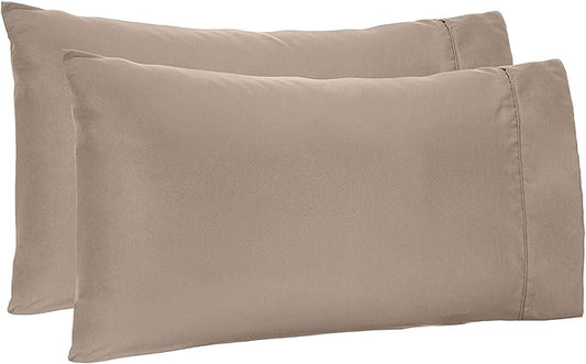 TBM Oversize Pillow Case Taupe King Extra Large Fits Even The Fluffiest Pillows Including The Pancake Pillow Sleeve Style Extra Tall Pillowcase 100% Egyptian Cotton 600 Thread Count