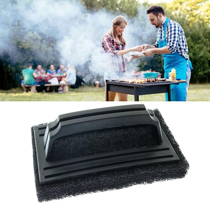 ZYAMY Grill Cleaning Brush Resuable Griddle Cleaning Pad with Handle for Gas Grills, Cast Iron Cookware, Grate, Stovetop Griddle Cleaning Accessories