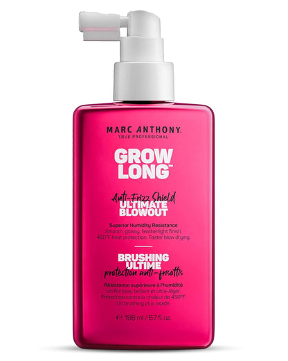 Marc Anthony Anti-Frizz Shield Ultimate Blowout Spray, Grow Long - Smooth, Shiny Hair in High Humidity - Heat Protectant - 6.7 oz Grow Long, Smooth, Shiny Hair, in High Humidity