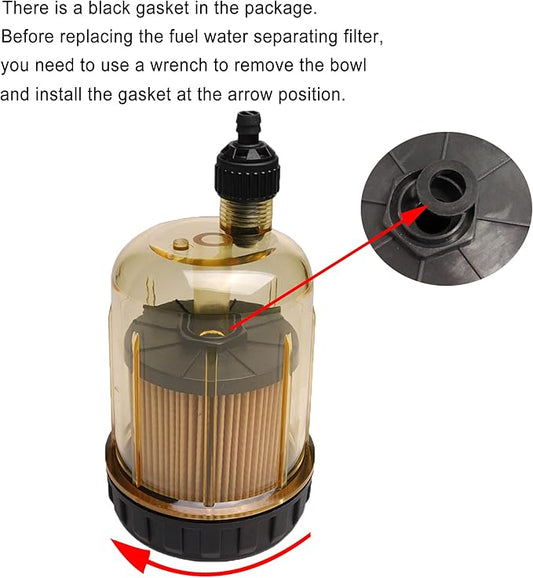 iFJF S3213 Fuel Water Separation Filter 35-60494-1 for Outboard 10 Micron Filter with 38 Inch NPT Port 802893Q01 Marine 35-809097 S3213 S3214 B32013 18-7932-1