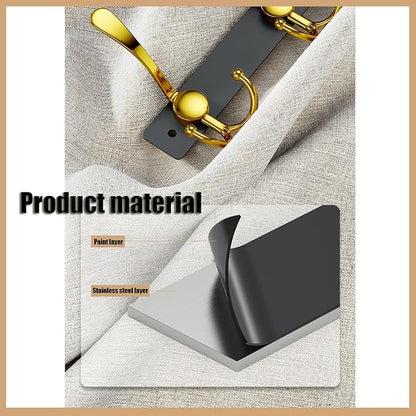 Coat Rack Wall Mounted - Tri Hooks, Heavy Duty, Stainless Steel, Metal Coat Hook Rail for Coat Hat Towel Purse Robes Mudroom Bathroom Entryway(5hooks)
