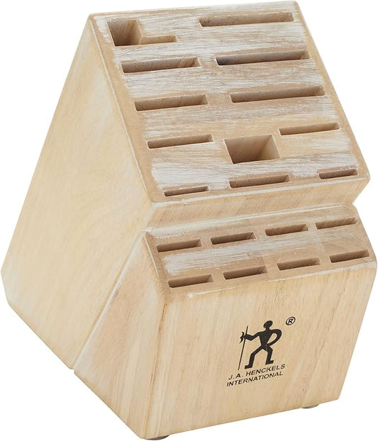 HENCKELS 19-Slot Knife Storage Block - Distressed White