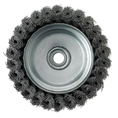189080 - 5" x 58"-11 Knot Cup Brush, .020 Carbon Steel Wire