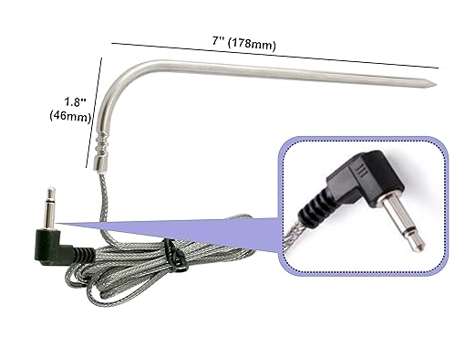 Replacement Meat Temperature Probe for Cuisinart/Oklahoma Joe's/Z Grills Wood Pellet Grills and Smokers