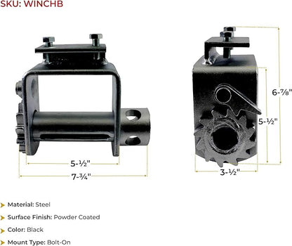 Mytee Products (2 Pack) Bolt on Winch Flatbed Trailer Truck Winches
