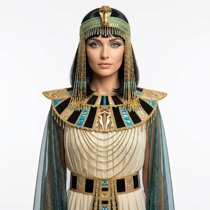 SATINIOR Egyptian Costume Accessory Set for Women Men Includes Egypt Belt Collar Wristbands Themed Cosplay Party Medium