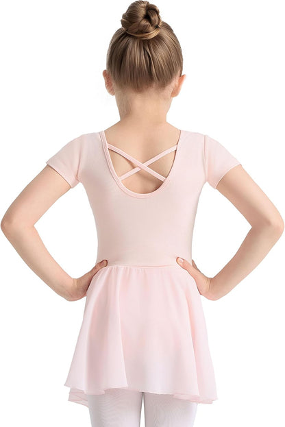 TinyChoice Ballet Leotards for Girls Ballet Dress for Toddler & Ballet Outfit with Criss-Cross Back, 2T-11Y