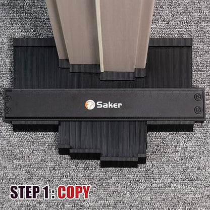 Saker Contour Gauge Profile Tool- Adjustable Lock-Precisely Copy Irregular Shape Duplicator - Must Have Tool for DIY Handyman, Construction (BLACK10INCH)