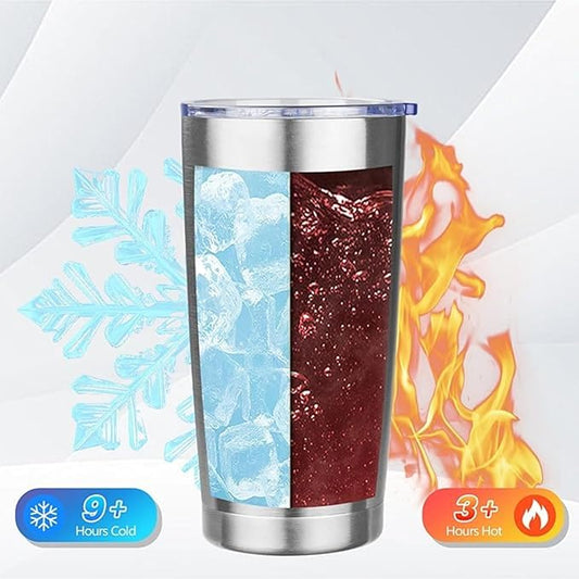 2pack 20oz Insulated Tumblers with Lid Stainless Steel Double Wall Tumbler Travel Coffee Cups Powder Coated Tapered Metal Thermal Mug Indoor Outdoor for Hot and Cold Drinks (Fuchsia,2)
