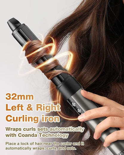 7MAGIC Hair Dryer Brush  6 in 1 Hair Styler, Silver, 110 Volts, 1200 Watts, Ionic Technology, Fast Drying, Multi Styler for Straight, Wavy, Curly, and Coily Hair
