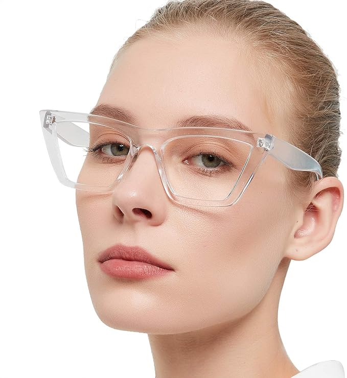 OCCI CHIARI Reading Glasses for Women Cat Eye Fashion Reader 0 1.0 1.25 1.5 1.75 2.0 2.25 2.5 2.75 3.0 3.5 4.0 5.0 6.0 (Transparente, 2.50)