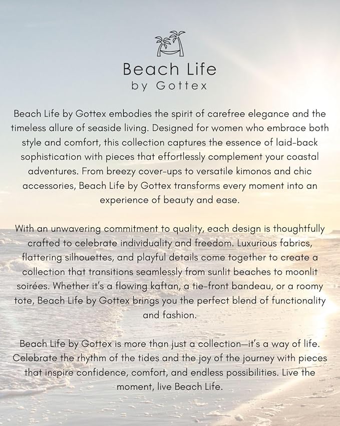 Gottex Beach Life Women's Classic Solid Maxi Cover-Up Dress with Thin Straps and Relaxed Fit Swim Beach Essential