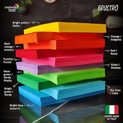 Copytinta Colour Paper A4 Size 80 GSM Mixed Bright Colours 40 Sheets Pack (10 cols X 4 Sheets) Double Side Colour for Office Printing, Art and Craft.