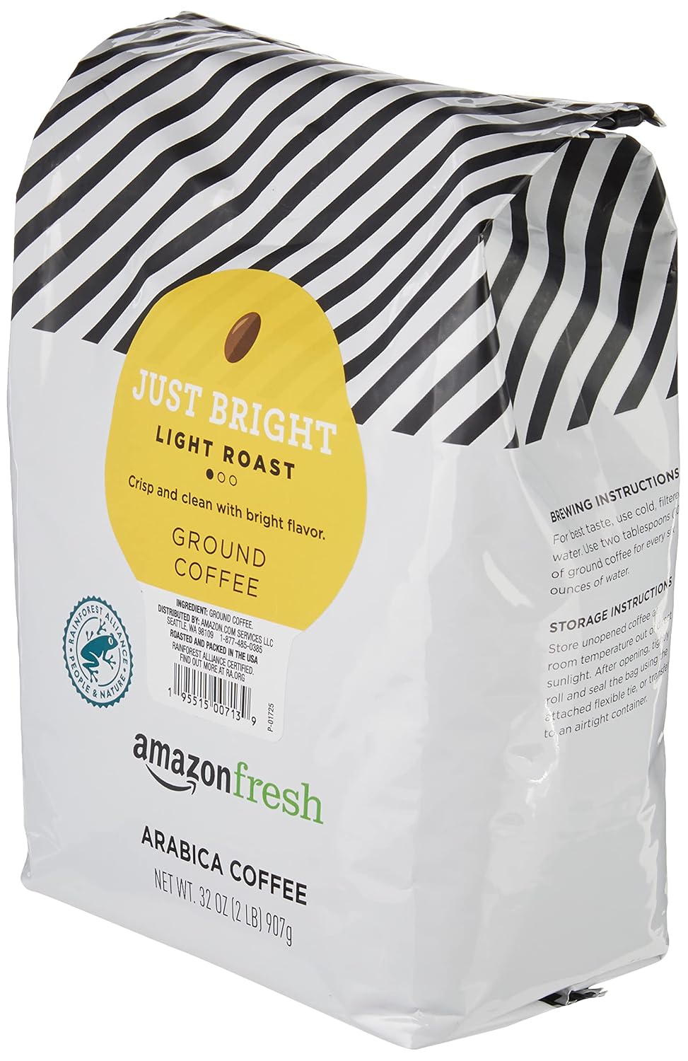 Fresh, Just Bright Ground Coffee, Light Roast, 32 Oz