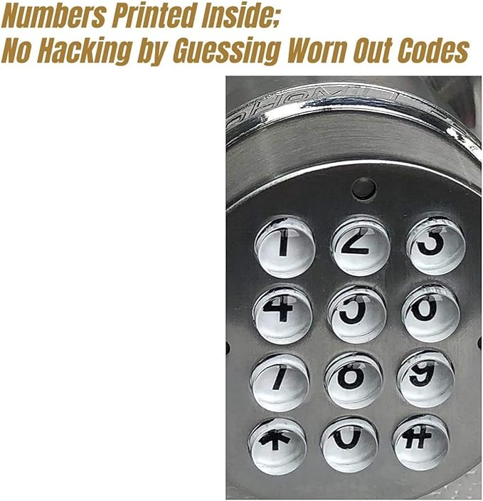 Electronic Door Knob (Spring Latch Lock; Not Deadbolt; Not Phone Connected), Single Front keypad YL 99, max Security