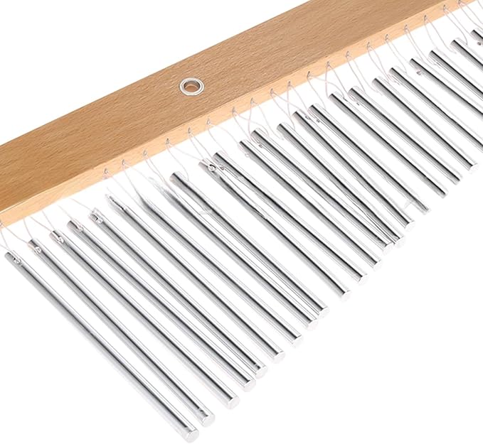 Luwecf 25 Note Single Row Wind Chimes Hand Chimes Music Educational Early Learning, Silver https://a.co/d/66AOITz