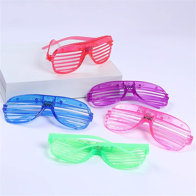 10Pcs/pack LED Shutter Glasses LED Glowing Sunglasses For Adults Teens Kids Party Birthday Decoration