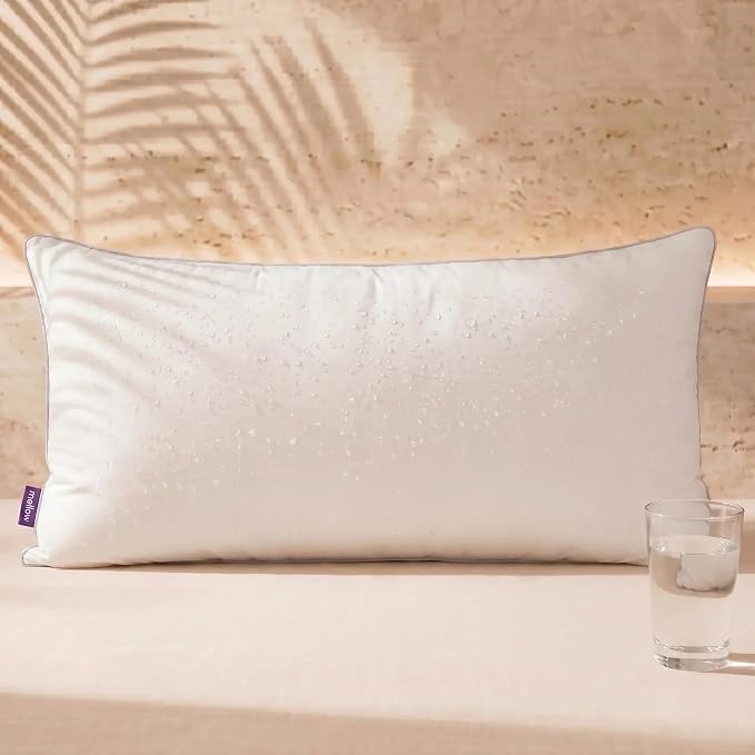 Mellow Hotel Pillow — King Size, Waterproof & Stain-Resistant Down-Alternative Bed Pillow, Hypoallergenic Oeko-TEX® Cover, Machine Washable, Stays Fluffy, Support for Side/Back/Stomach Sleepers