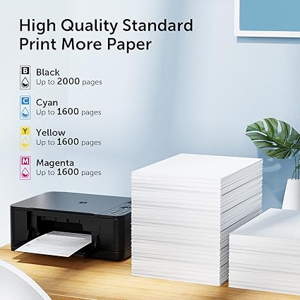 952xl Latest Upgrade Compatible Ink Cartridges Combo Pack Replacement for HP 952 XL Use with Officejet Pro 7740 8210 8710 8720 8740 8715 7720 8725 8730 (4 Packs), Black, Cyan, Yellow, Magenta