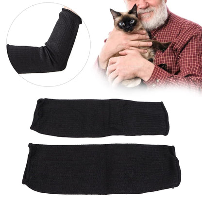Protective Sleeves, avoid Cut Burn Resistant Sleeves Safety Protective Sleeves, avoid Heat Scratch & Cut Resistant Arm Sleeve with Finger Opening, Protectors for Safety Black (only 1 pais)