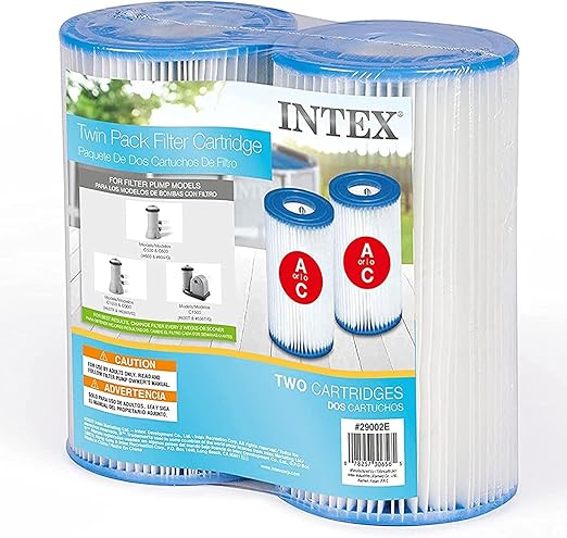 Intex Easy Set Swimming Pool Type A or C Filter Replacement Cartridges (2 Pack)