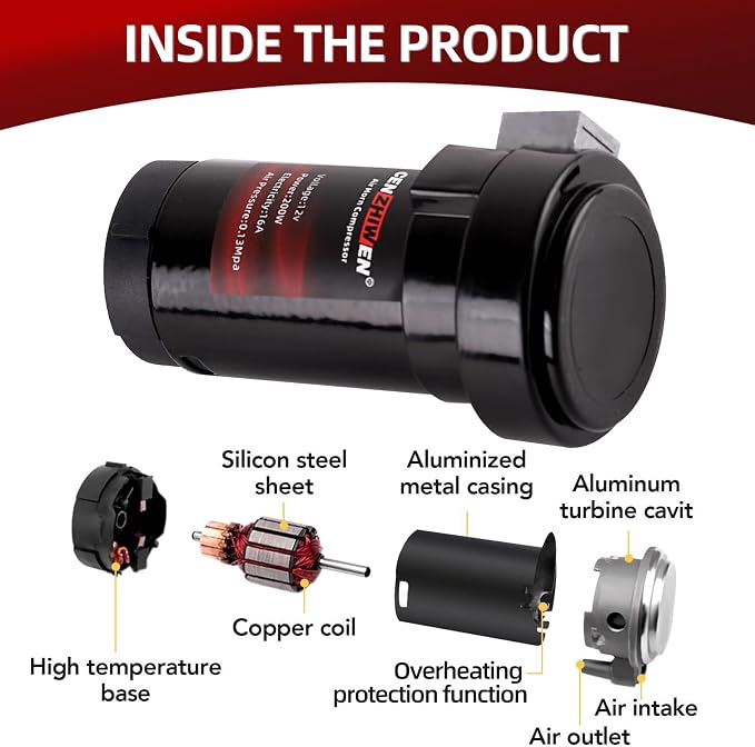 Replacement 12V Air Compressor, 150db Air Pump for Train Horn