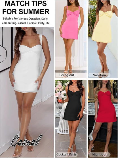 Women's Summer Mini Dresses Sleeveless Sexy Square Neck Lace Splicing Cocktail Party Straps Bodycon Dress .
