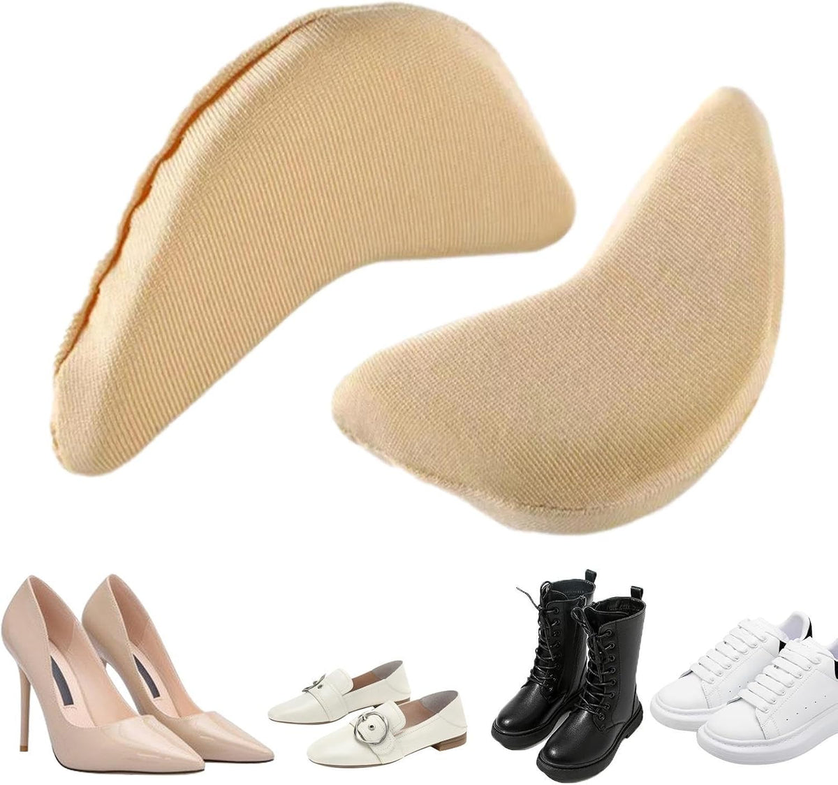 Height Increase Insoles – Sponge Comfort Fit | 1pcs Toe | Shoe Lift | Invisible Height Elevator Inserts | for Shoe Increase Support Comfort Walking and Daily Footwear Enhancement Use
