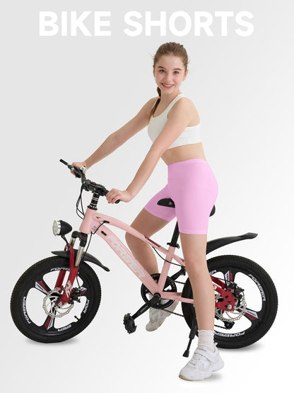 5 Pack Girls Bike Shorts Cartwheel Toddler Biker Under Dress Dance Multi-Color Kidsf Shorts Girls Clothes (2 blue-2pink-2-gray)