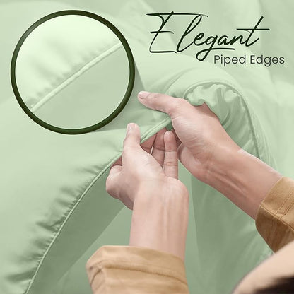 Utopia Bedding Comforters Queen Size, All Season Duvet Insert, Down Alternative Box Stitched Bed Comforter with Corner Tabs, Machine Washable (Sage Green)