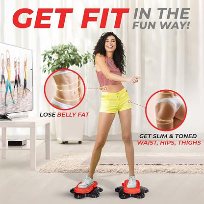 Yes4All Ab Twister Board, 15 inch XXL, Waist Twisting Disc,Twisting Stepper for Aerobic Exercise, Full Body Toning Workout, Noise-Free, 2pcs in a Box