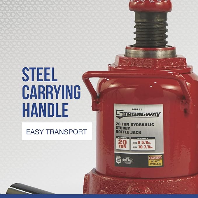 Strongway 20-Ton Hydraulic Stubby Bottle Jack