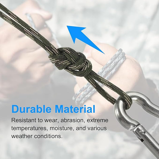 PATIKIL 330 lb Parachute Rope, 0.157 in, 7 strands for tent, camping, hammock, hiking, fishing, survival bracelet, DIY projects, rainbow color, 98 feet