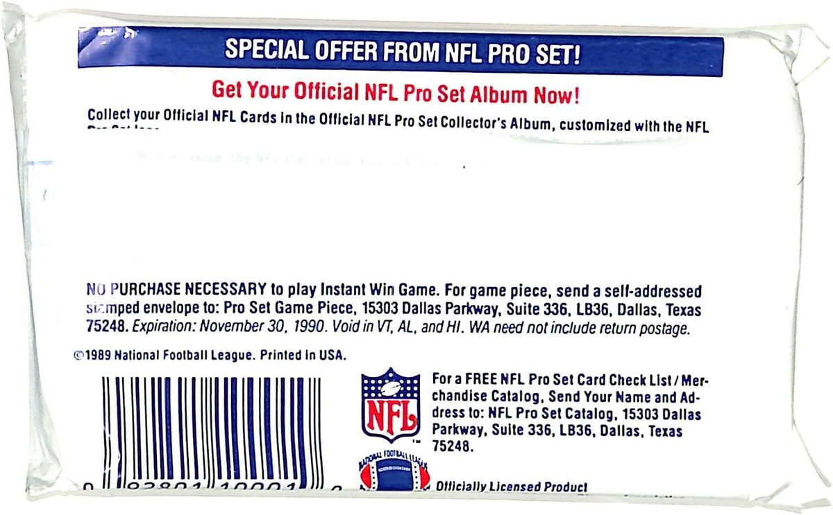 1989 Pro Set Football Series One Pack