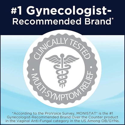 Monistat 1 Day Yeast Infection Treatment for Women, 1 Miconazole Ovule Insert  External Monistat Anti-Itch Cream Bundle