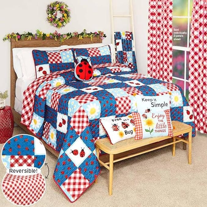 Ladybug Quilt Ensemble - Ladybug Full/Queen Quilt