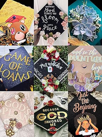 GradPlaza Matte Graduation Cap with 2024 and 2025 Tassel Adult Graduation hat for High School College