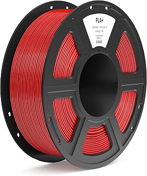 ELEGOO PLA Filament 1.75mm True Red 1KG, High Toughness PLA Plus 3D Printer Filament Dimensional Accuracy - 0.02mm, 1kg Spool(2.2lbs) for Most FDM 3D Printers