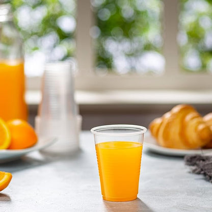 Comfy Package [7 oz. - 100 Count Clear Plastic Cups Disposable - Cold Party Drinking Cups for Events and Everyday Use